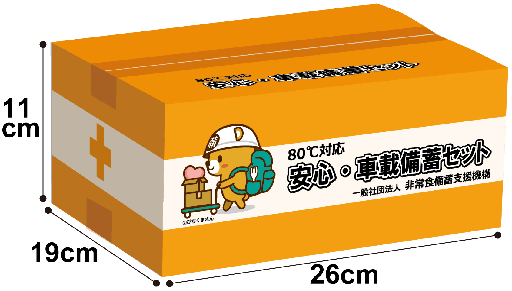 安心・車載備蓄セットは24時間を生き延びる1日分の非常食3食と保存水に災害時の必需品を加えたセットになります。