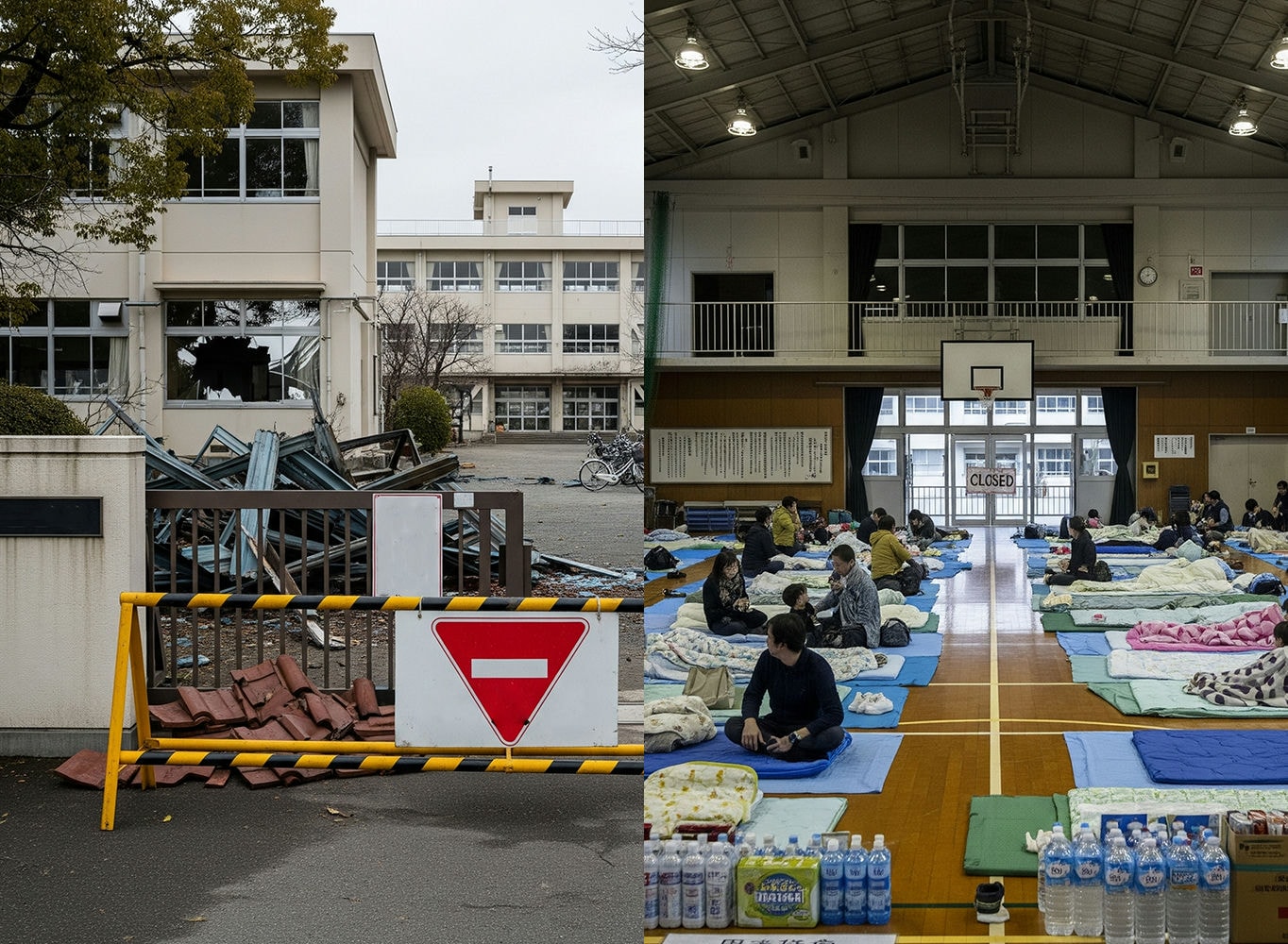 学校施設の損壊や避難所としての利用により教育機関は長期休校になる可能性が高いです。