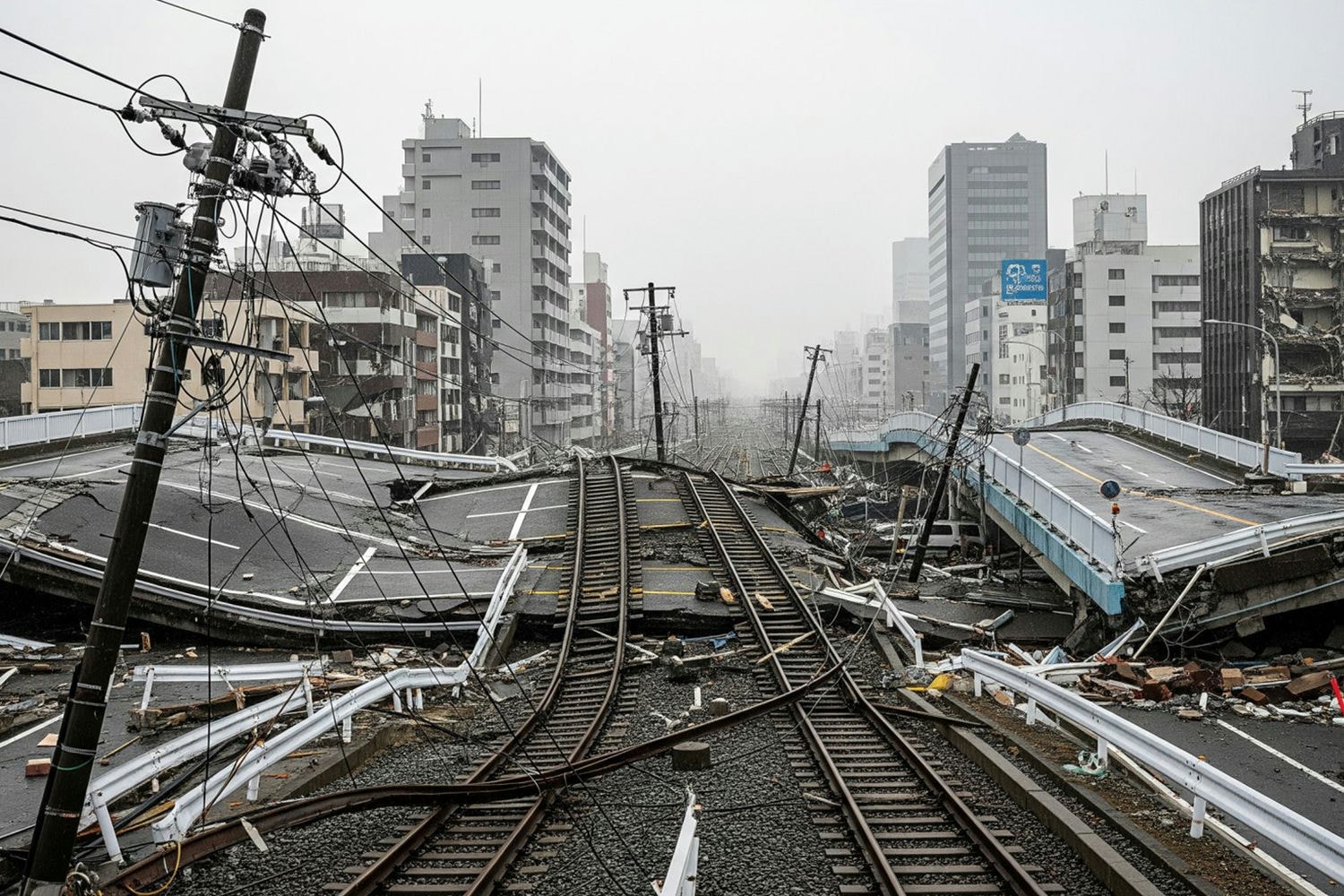 災害では道路・線路・空港に被害が発生することで物流に多大な影響が発生します。